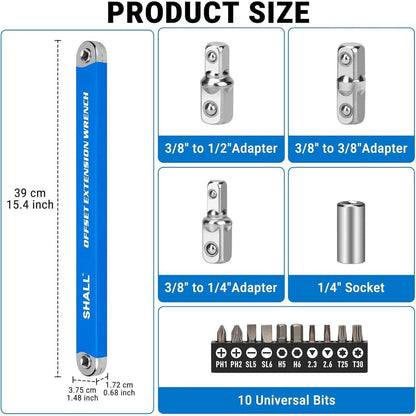 Verlängerungsschlüssel Offset 39cm mit 10 Bits & 3 Adaptern