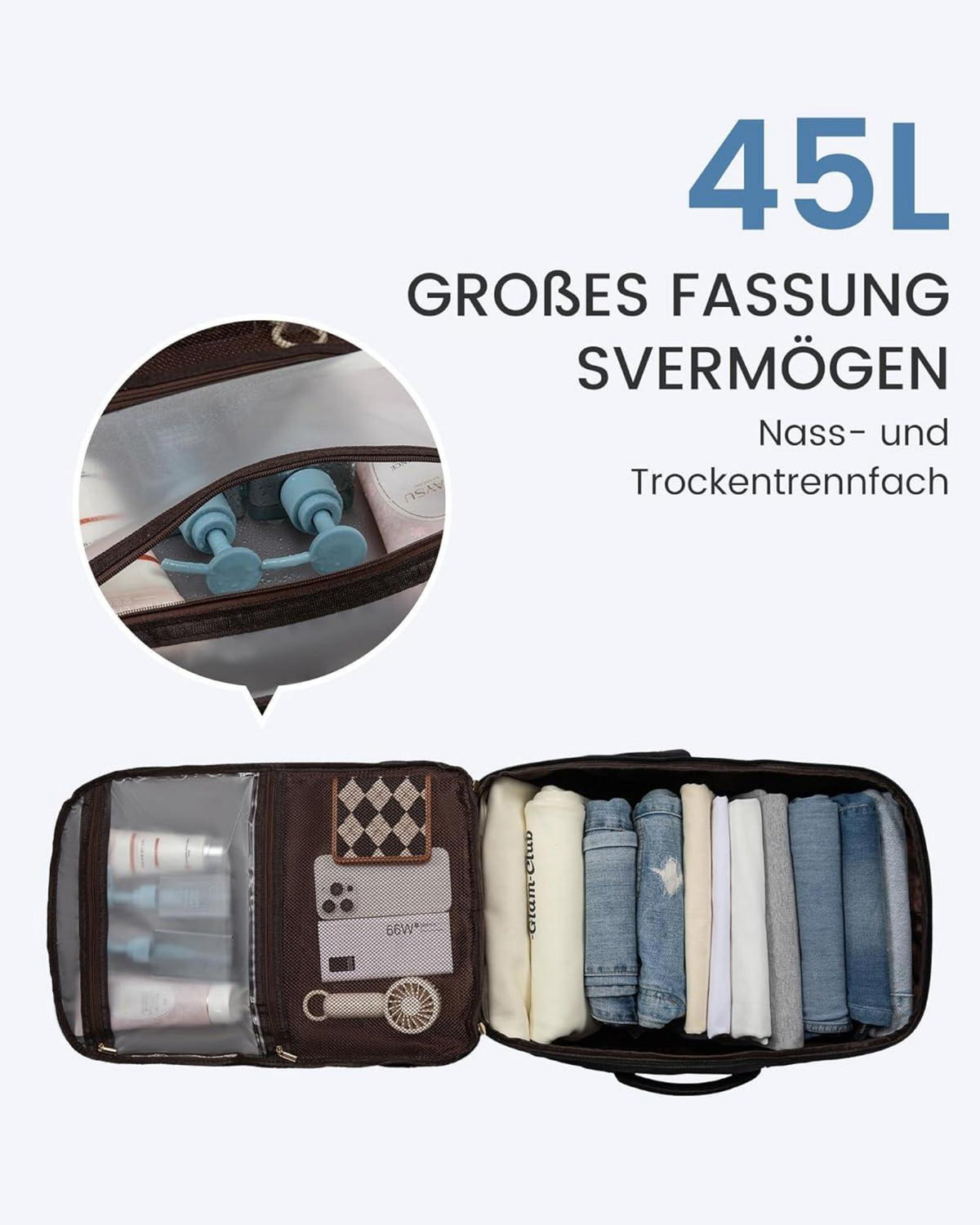 LOVEVOOK Rucksack Handgepäck 45L für Reise Business
