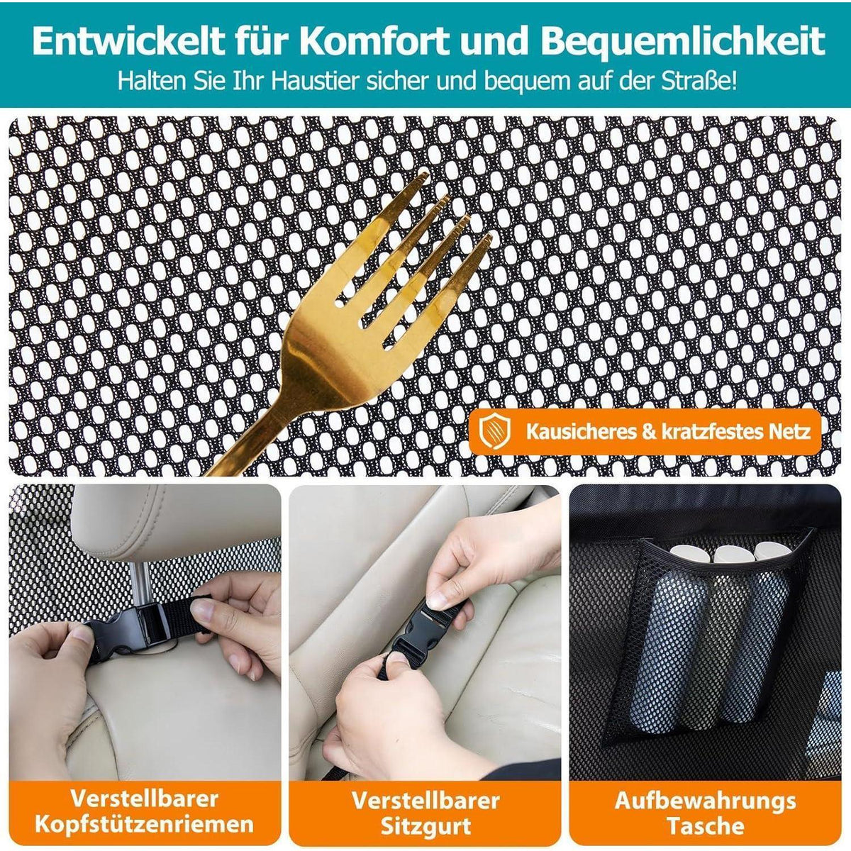 Hundegitter Auto Rücksitz & Kofferraum – Ausbruchsicher & Klar