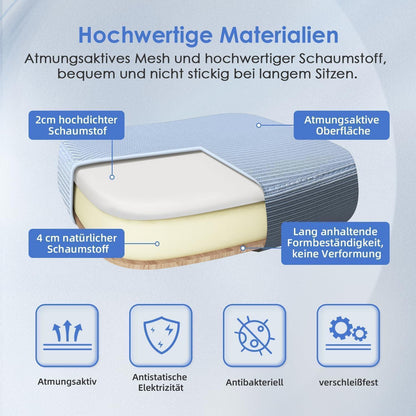 Ergonomischer Bürostuhl Lendenwirbelstütze Testsieger Blau