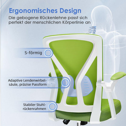 Ergonomischer Bürostuhl mit Lendenwirbelstütze und