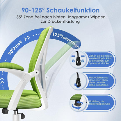 Ergonomischer Bürostuhl mit Lendenwirbelstütze und