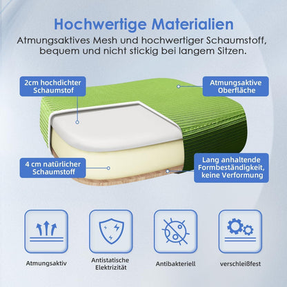 Ergonomischer Bürostuhl Netzgewebe Höhenverstellbar Schwarz