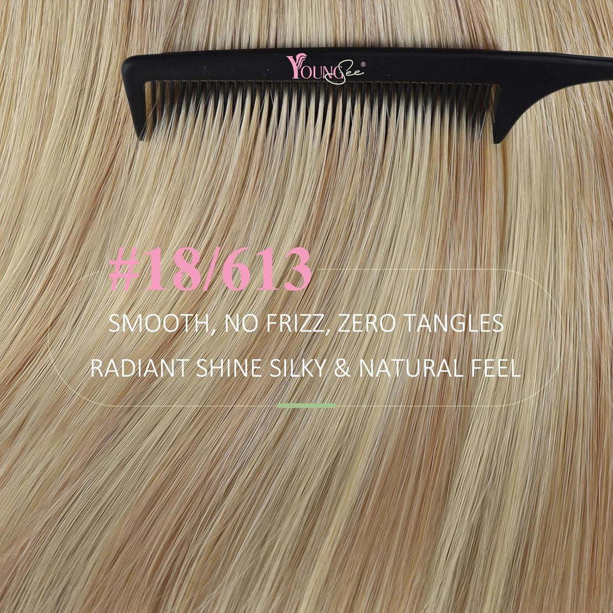 Echthaar Tape Extensions Blond 50cm Aschblond/Platinblond