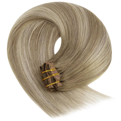 Clip-in Echthaar Extensions Ombre 50cm – Volumenspendend & Vielseitig