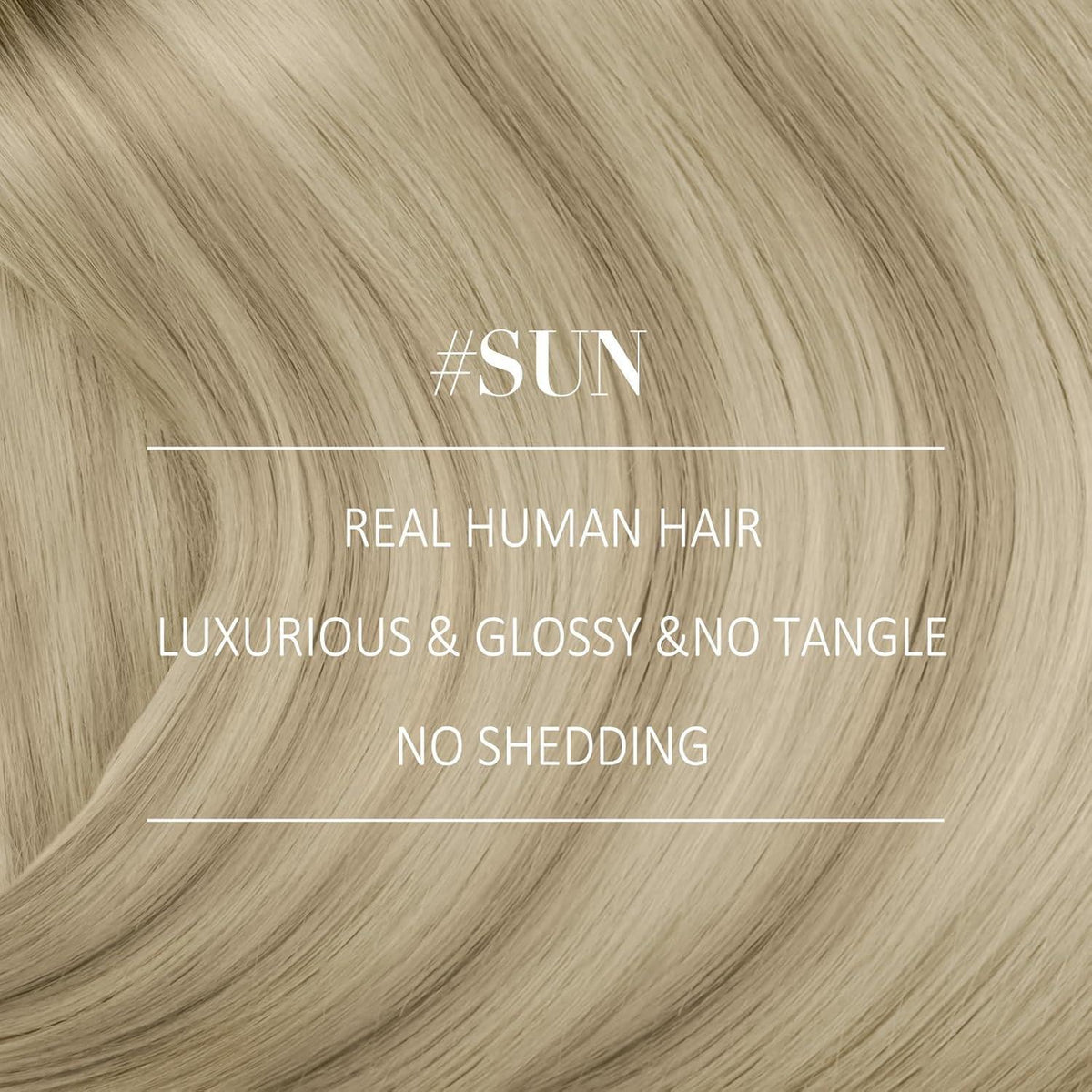 Clip-in Echthaar Extensions Ombre Aschblond Platinblond 40cm
