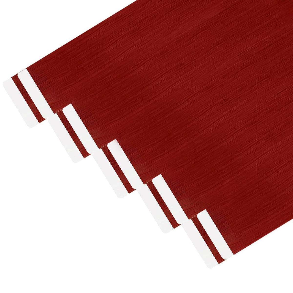 Rote Tape-in Haarverlängerung Echthaar 45cm