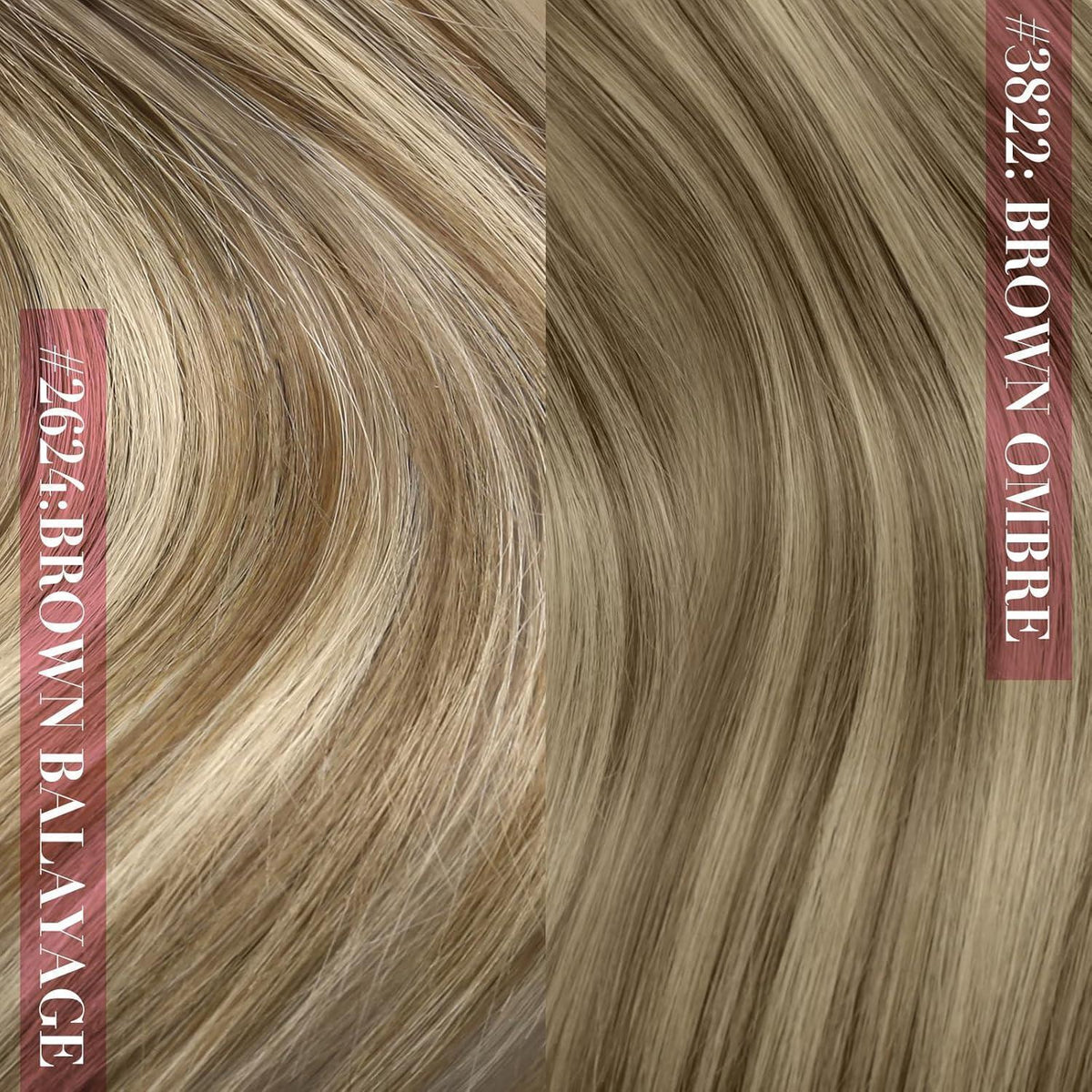 Clip-in Echthaar Extensions Braun Balayage Blond 45cm