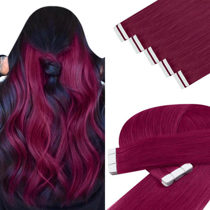 Magenta Tape Extensions Echthaar 40cm - 25g Remy