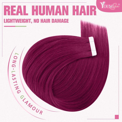 Magenta Tape Extensions Echthaar 40cm - 25g Remy