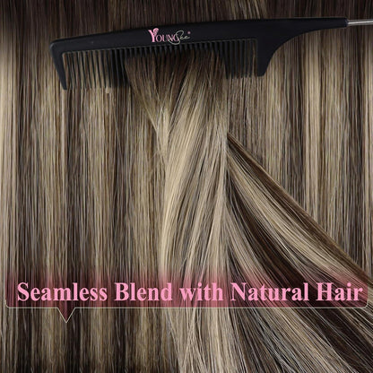 Tape Extensions Braun Blond 50 cm Echthaar Ombre