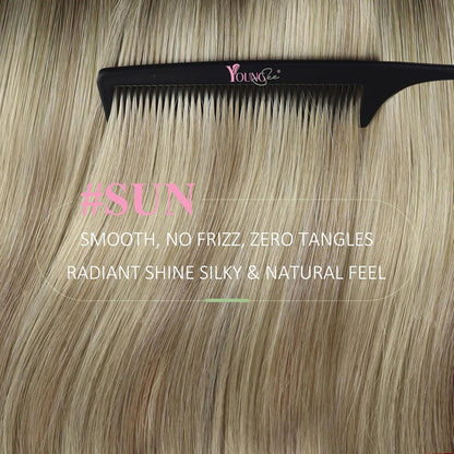 Echthaar Tape Extensions Ombre Aschblond Platinblond 35cm