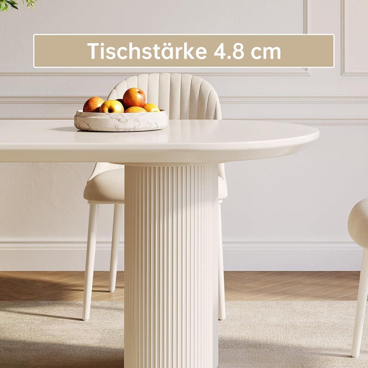 Moderner Esstisch weiß 160cm – Minimalistisch & Platz für 4-8 Personen