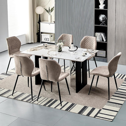 Gepolsterte Esszimmerstühle 2er Set – Braun, Modern & Komfortabel