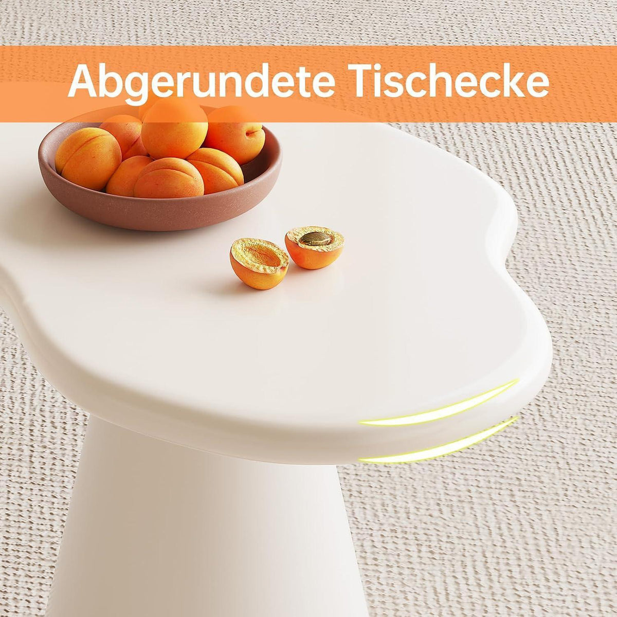 Guyii Cloud Beistelltisch – Weiß, Modern & Minimalistisch