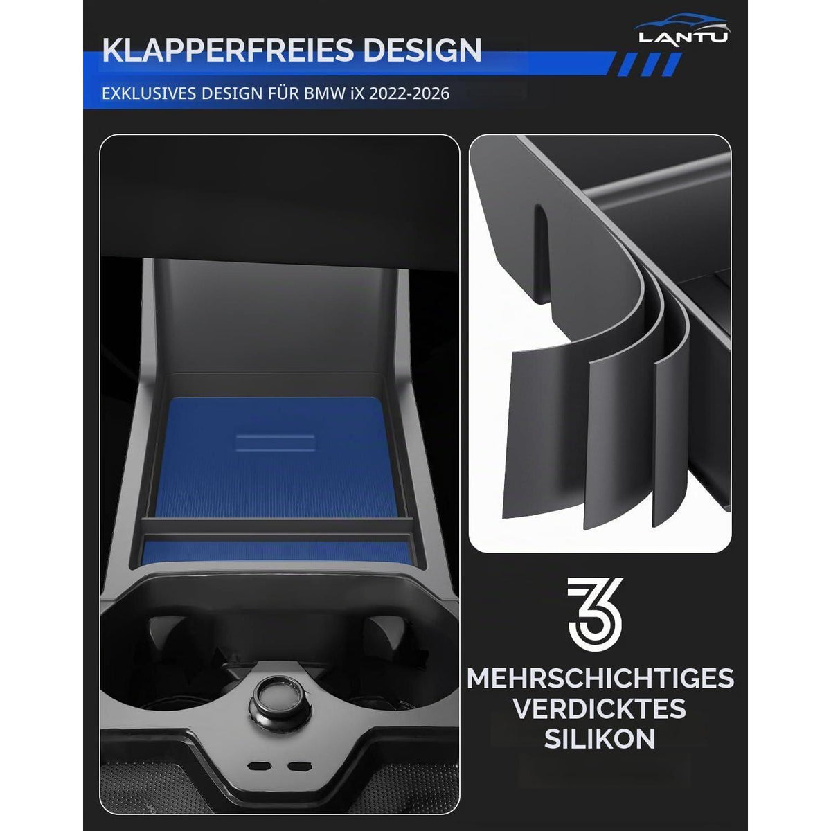Mittelkonsolen Organizer Tray für BMW iX 2022-2026