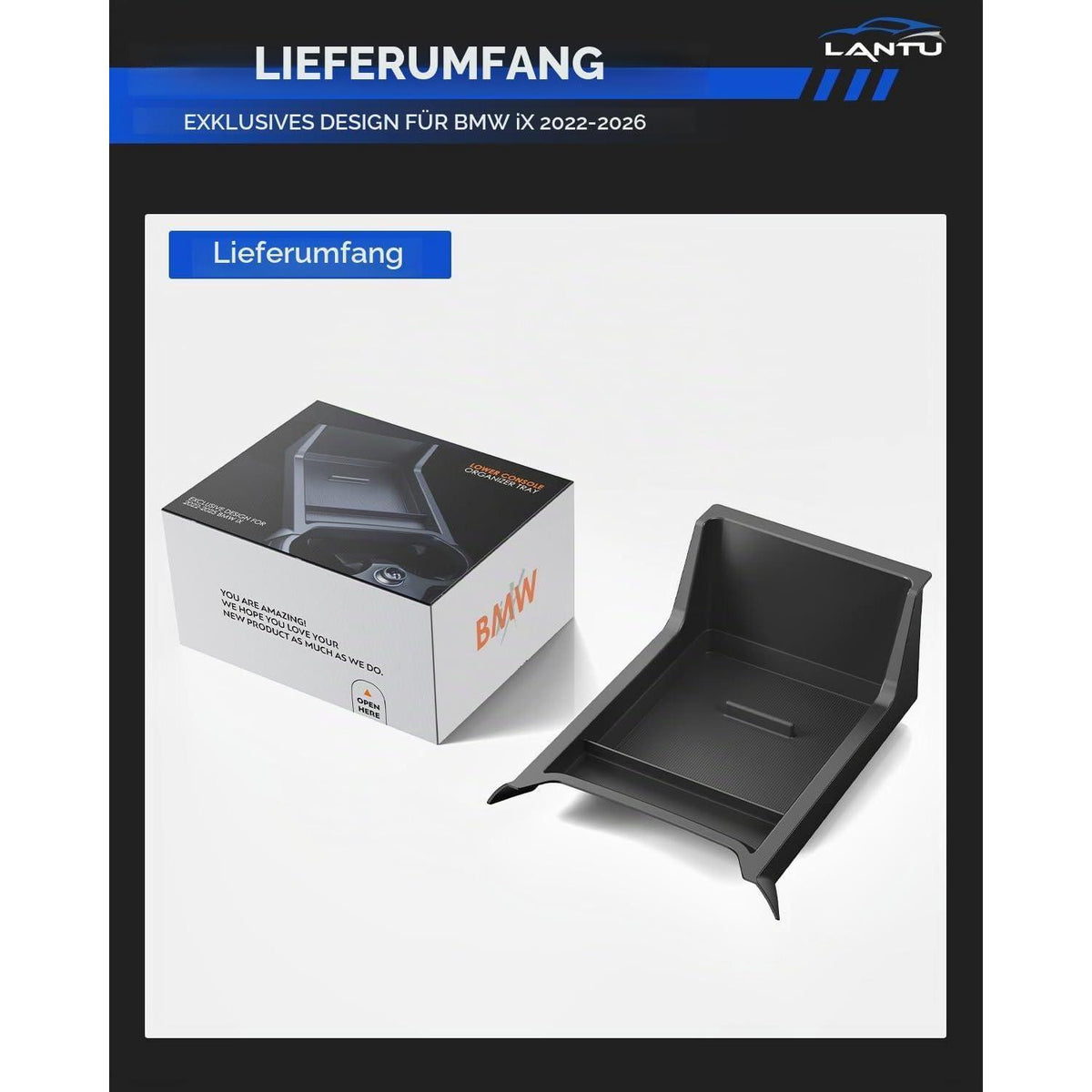 Mittelkonsolen Organizer Tray für BMW iX 2022-2026