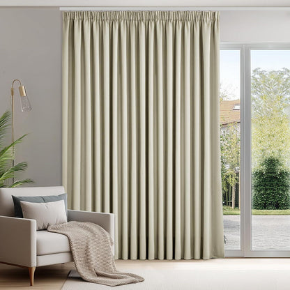 Blickdichte Verdunkelungsvorhänge Beige 175x280 cm