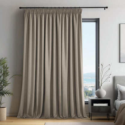 Blickdichte Verdunkelungsvorhänge Taupe – 260x300 cm