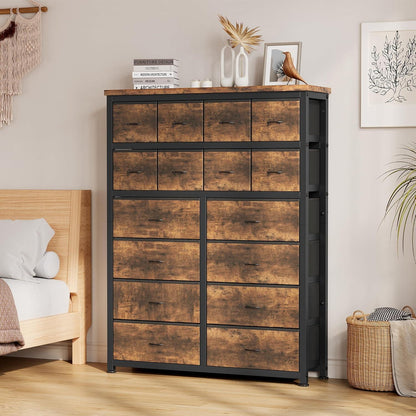 Kommode mit 16 Stoffschubladen – Schlafzimmer, Küche, Flur