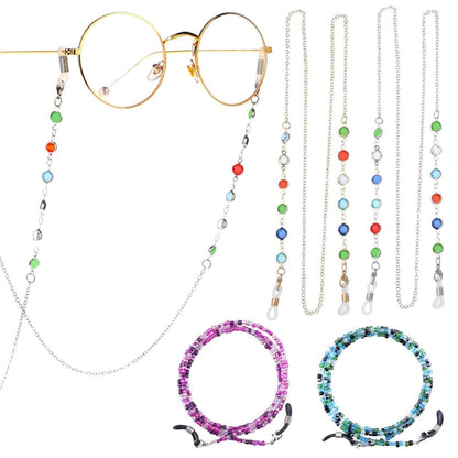 Brillenkette Damen 4er Set – Rutschfest, Elegant & Vielseitig