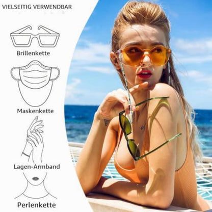 Brillenkette Damen 4er Set – Rutschfest, Elegant & Vielseitig