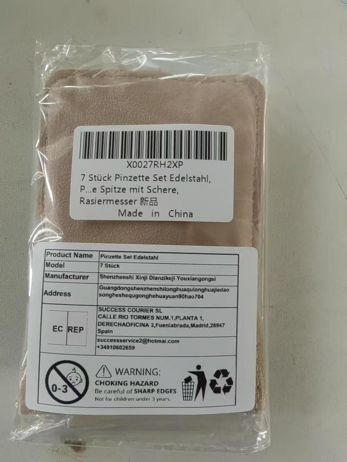 Professionelles 7-teiliges Augenbrauen-Pinzetten-Set aus