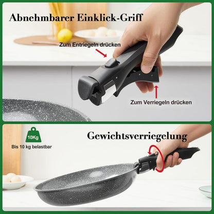 14-teiliges Kochgeschirr-Set Induktion, Antihaft & Stapelbar