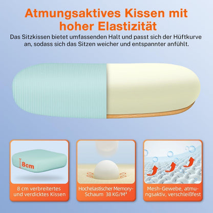Ergonomischer Bürostuhl mit Klapparmlehnen, Lendenstütze
