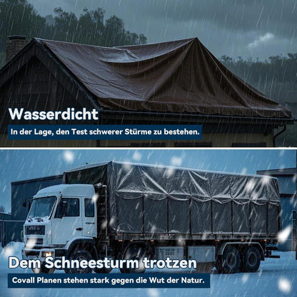 XXL Plane 5x6m | 260g/m² | Wasserdicht & UV-beständig | Grau/Braun