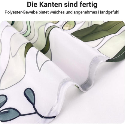 Duschvorhang Grün Blätter 100x200cm Textil Wasserabweisend Waschbar