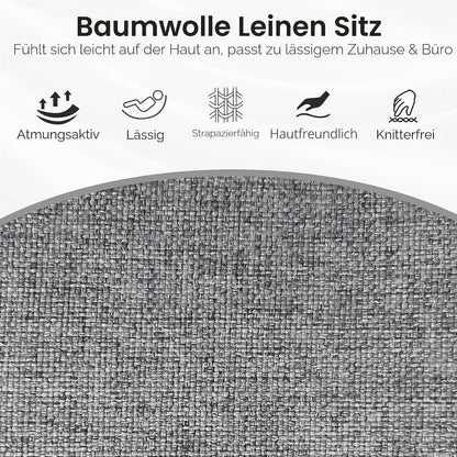 Graue Samt Esszimmerstühle 2er Set mit Armlehnen & Drehsitz
