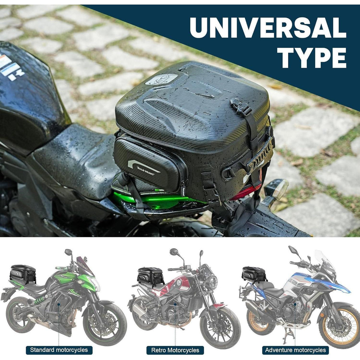 Motorrad Hecktasche Hartschale 24-34L Wasserdicht & Vielseitig