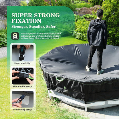Runde Poolabdeckung 366cm – Robust, UV-Schutz & Windfest