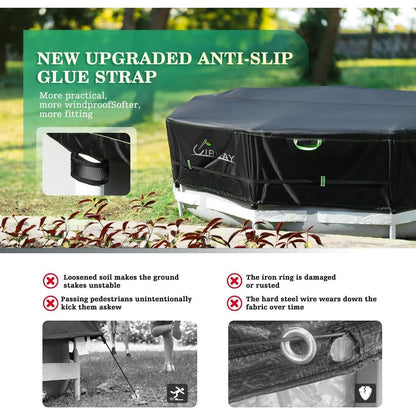 Runde Poolabdeckung 366cm – Robust, UV-Schutz & Windfest