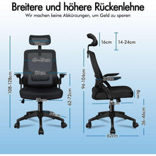 Ergonomischer Bürostuhl mit Lordosenstütze, Kopfstütze und