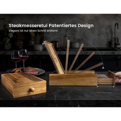 Steakmesser Set 6-teilig | Japanischer Edelstahl | Razor-Sharp & Ergonomisch