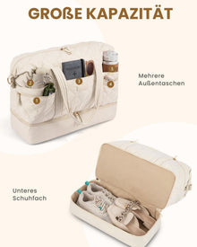 Leichte Damen Reisetasche für Flugzeug Reise Gym, Beige
