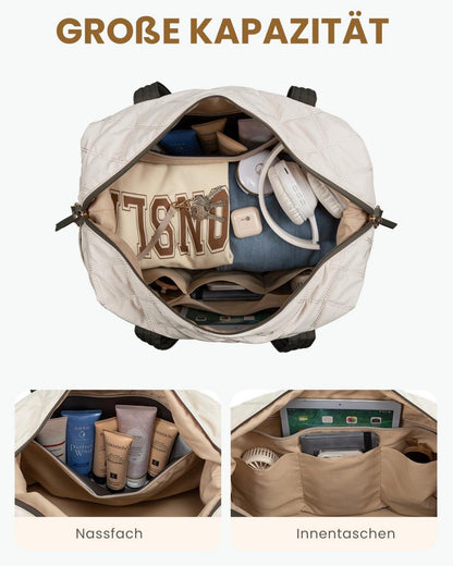 Weekender Reisetasche Damen handgepäck mit Schuhfach & Nassfach