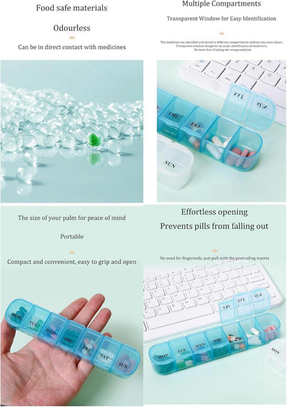 Pillendose 7 Tage Tablettenorganizer mattes Finish