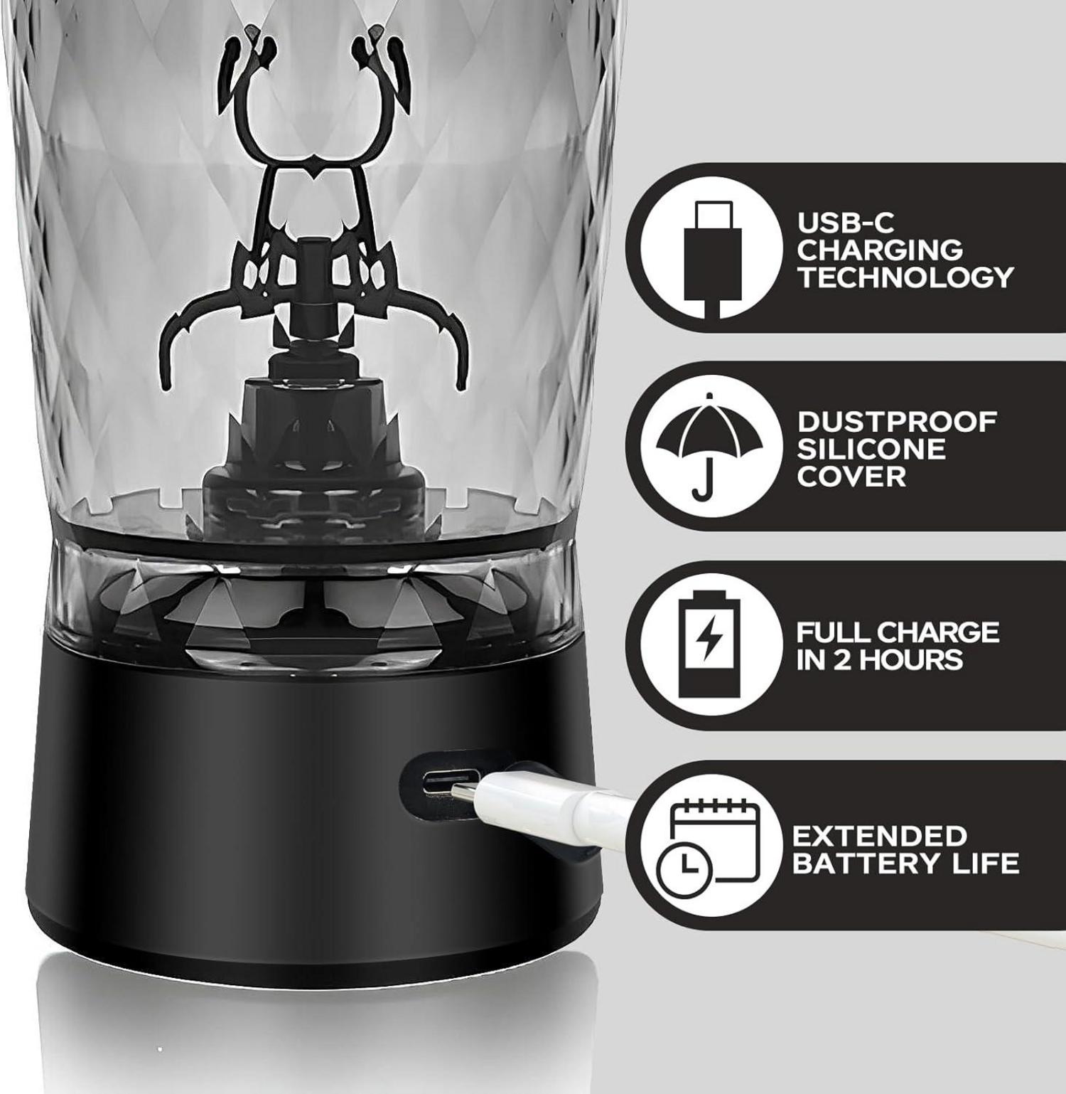 Elektrischer Protein-Shaker mit USB-C, BPA-frei, Tritan