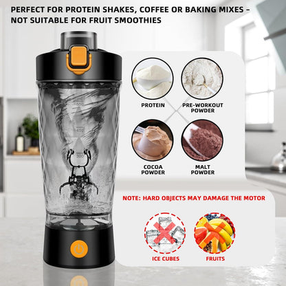 Elektrischer Protein-Shaker 650ml USB-C wiederaufladbar Tritan BPA-frei
