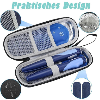 Insulinkühltasche für Reisen – Mit 2 Kühlakkus