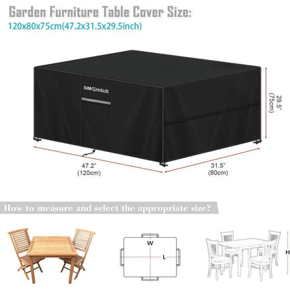 Gartenmöbel Abdeckung 120x80x75cm – Wasserdicht & UV-Schutz