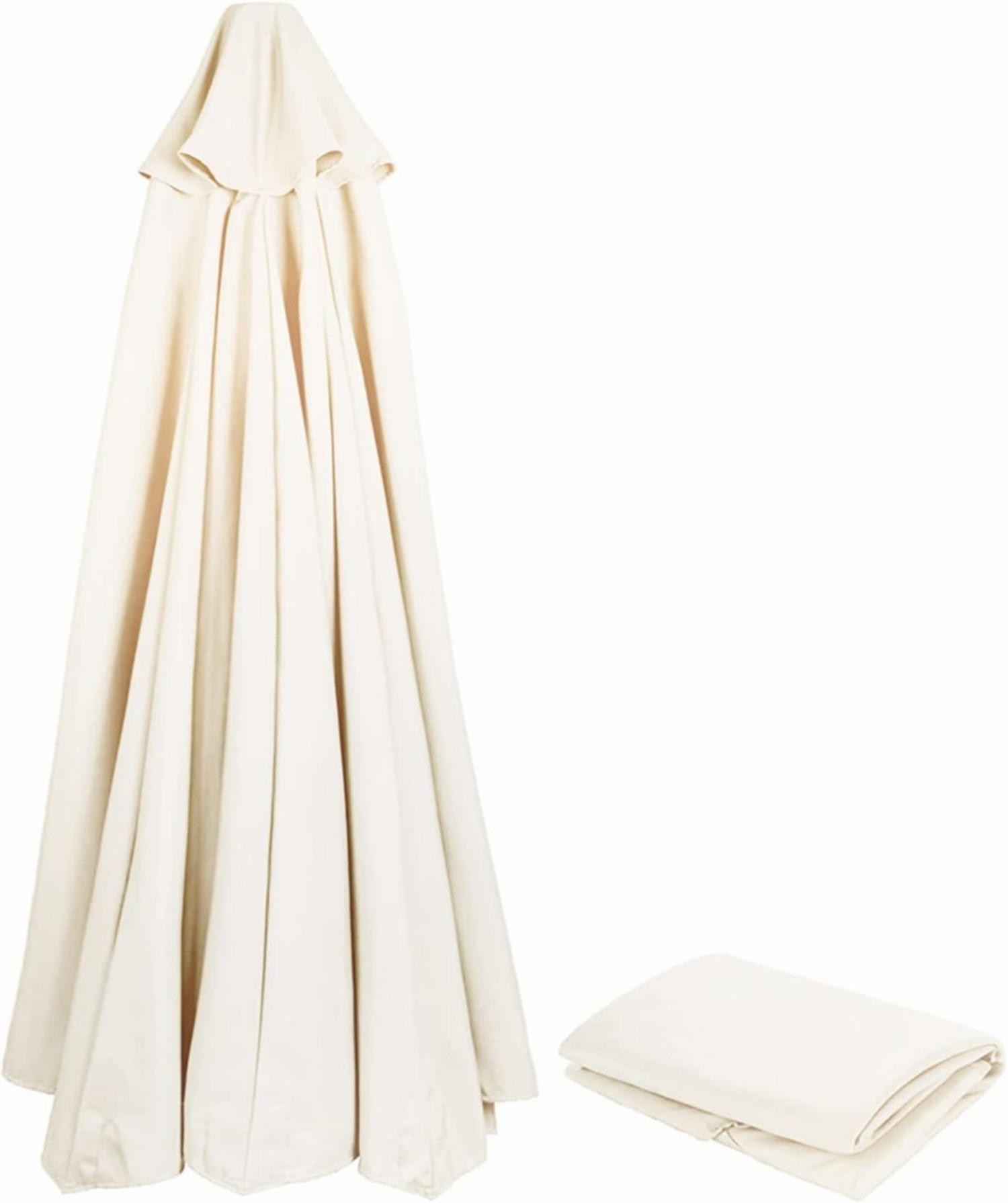 Sonnenschirm Ersatzbezug 2m Uv Schutz 80 Anthrazit Beige Dunkelgrün