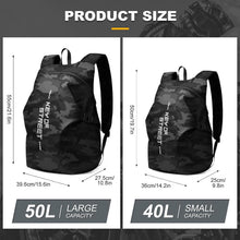 Motorrad Rucksack Wasserdicht mit Helmhalterung – Schwarz Camo L
