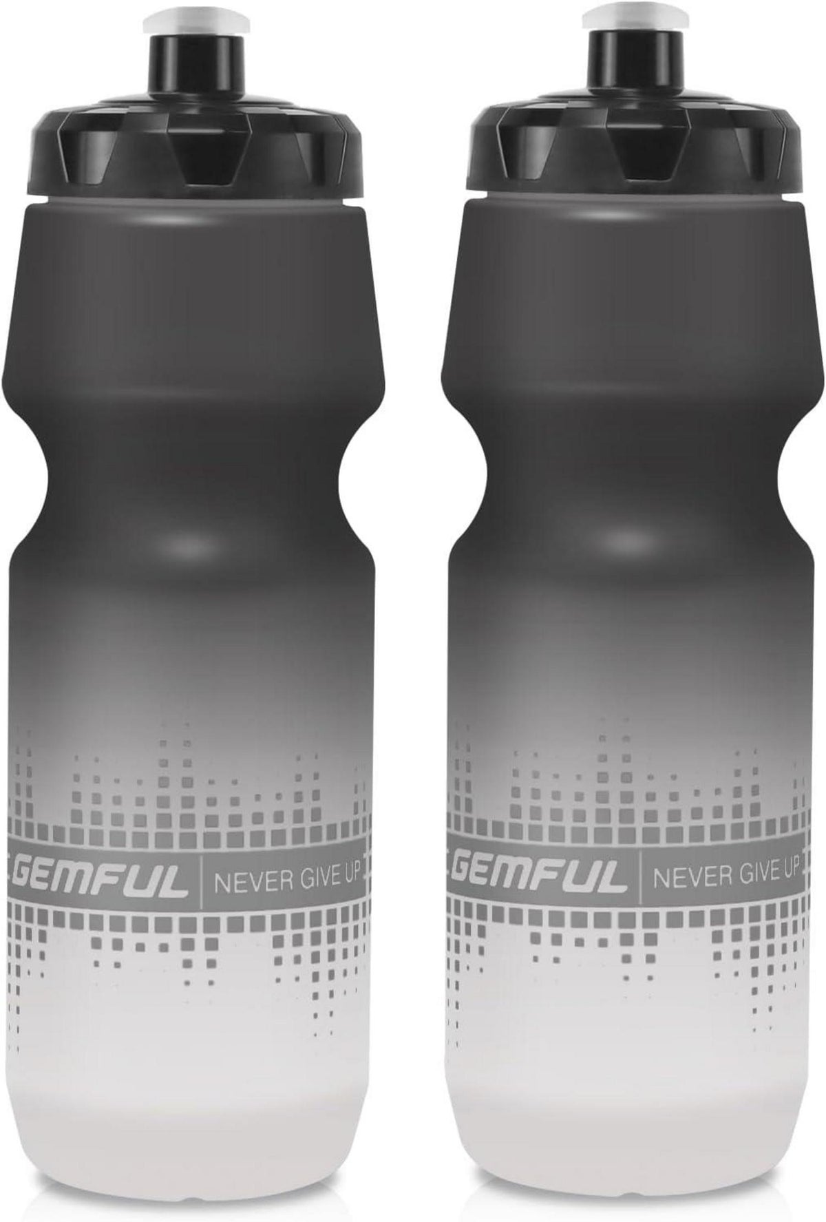 Trinkflasche 2er-Pack 750ml Auslaufsicher BPA-Frei Schwarz