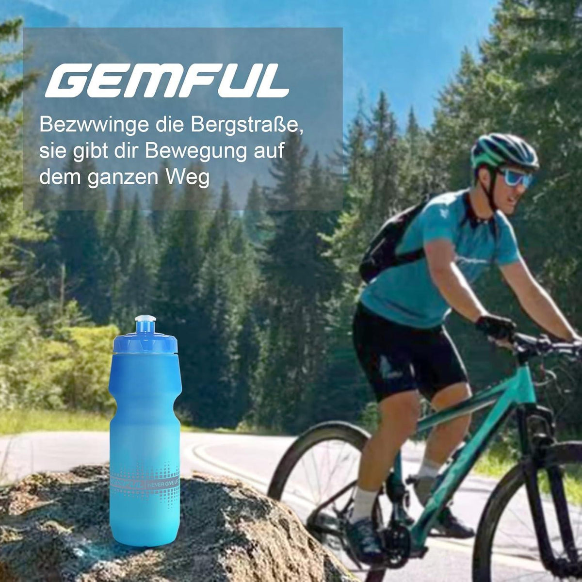 Trinkflasche Fahrrad 2er-Pack Auslaufsicher BPA-Frei 750ml