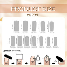 24Pcs 3D Kirschschleife Perlen French Tip Falsche Nägel