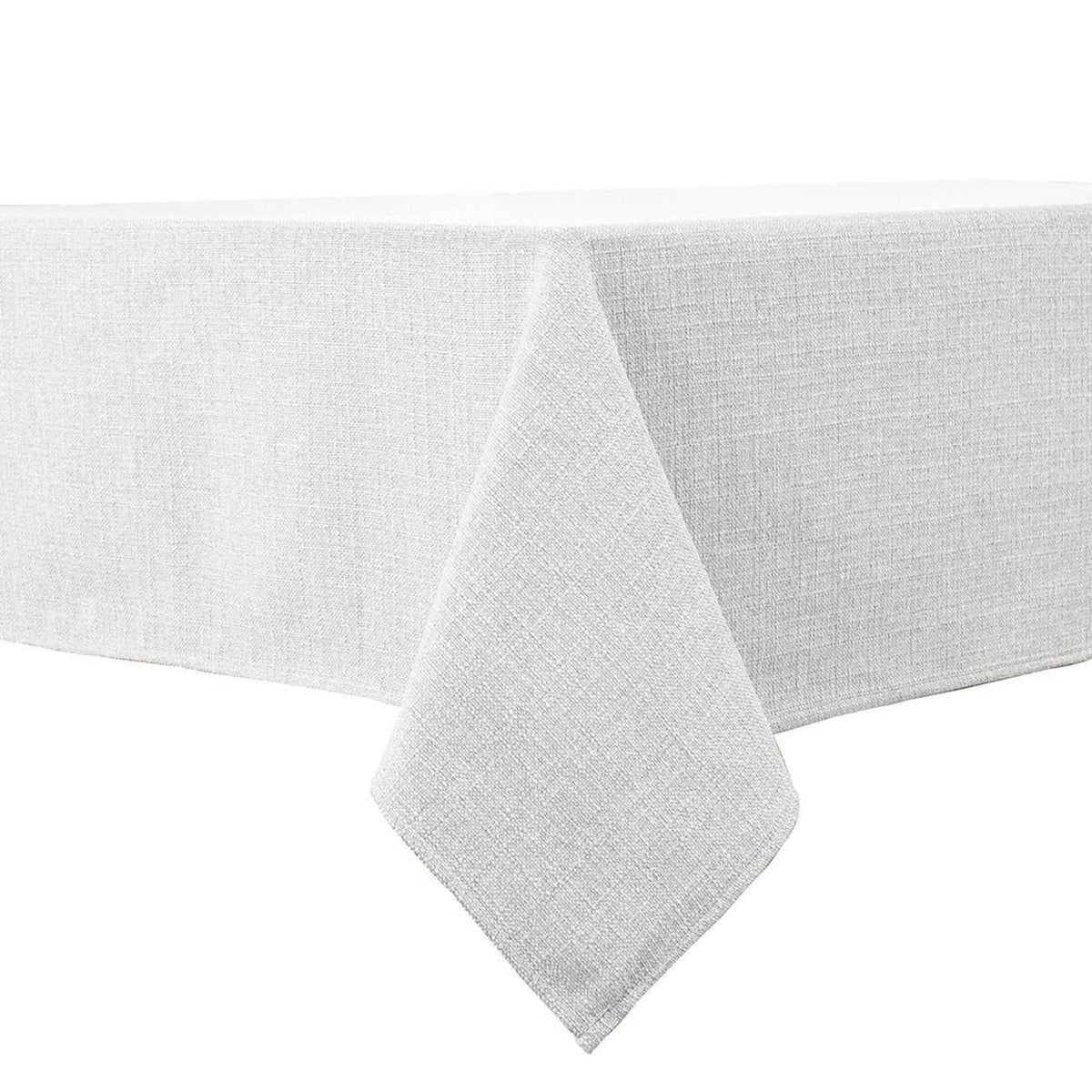 Tischdecke wasserabweisend Leinenoptik Eulegrau Rechteckig 396x229 cm